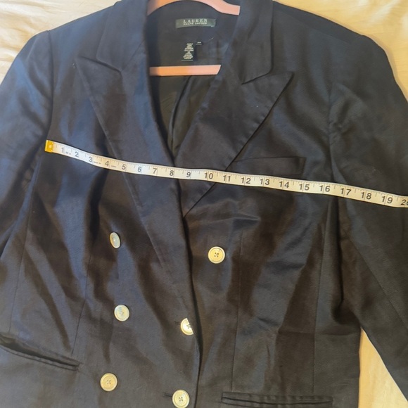 Ralph Lauren old money linen luxury double breasted preppy blazer academia 14W - Picture 3 of 11